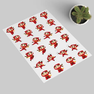 Sticker Ninja Rouge