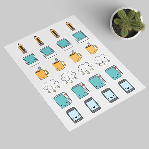 Sticker Objet Mignon