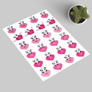 Sticker Panda Cœur