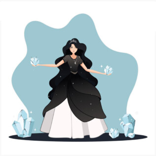 Sticker Princesse Aux Cristaux