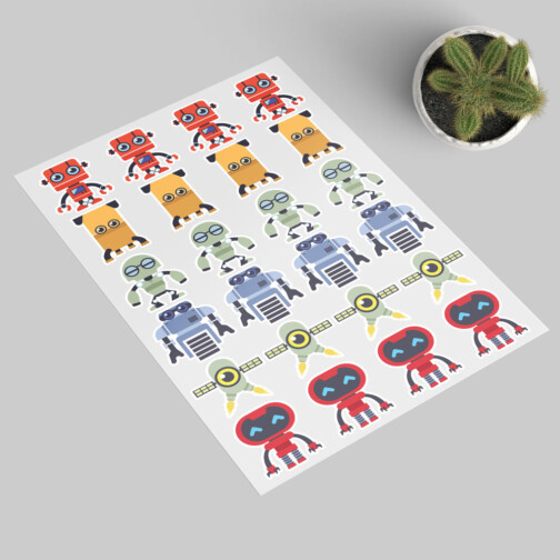 Sticker Robots Mignon