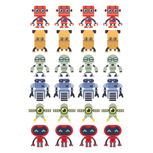 Sticker Robots Mignon