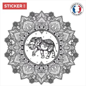 Sticker Rosace Elephant Mandala