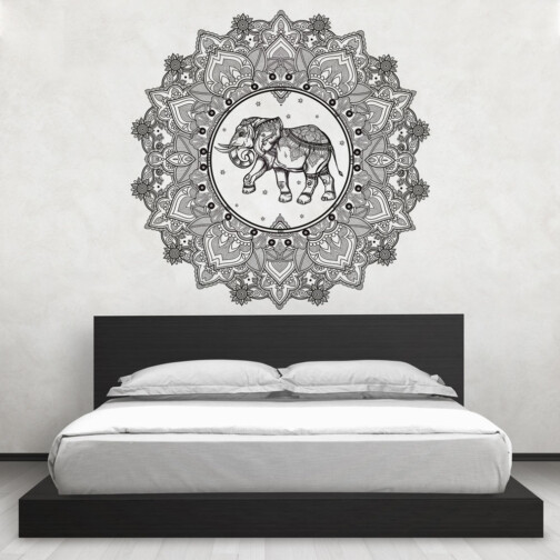 Sticker Rosace Elephant Mandala