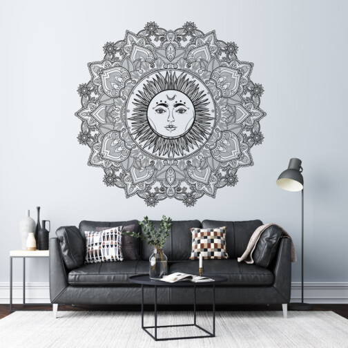 Sticker Rosace Soleil Mandala