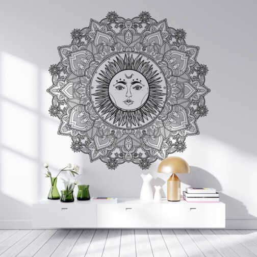 Sticker Rosace Soleil Mandala