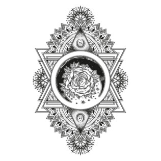 Sticker Rose Mandala