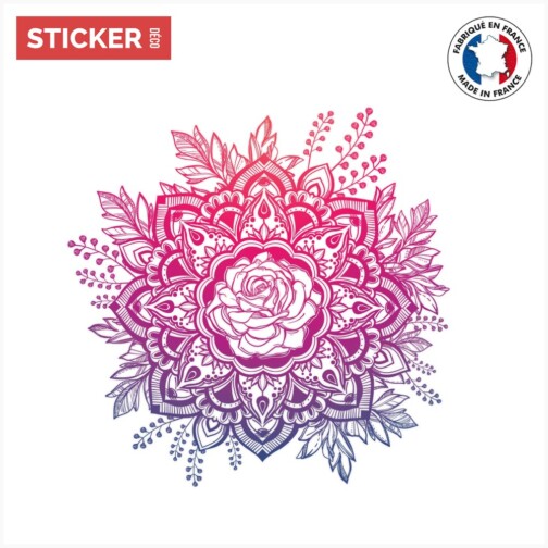 Sticker Rose Rosace Mandala