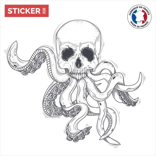 Sticker Squelette Poulpe