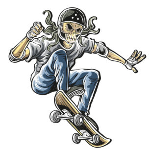 Sticker Squelette Skate