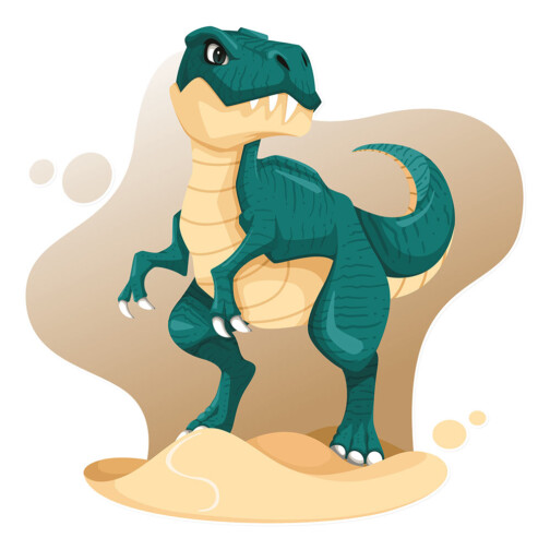 Sticker T-Rex Bleu