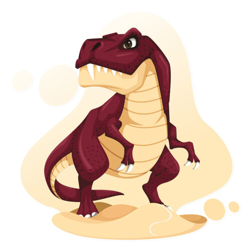 Sticker T-rex Rouge