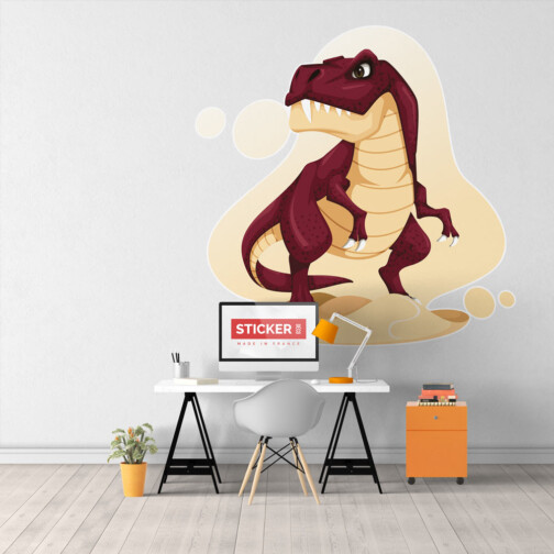 Sticker T-rex Rouge