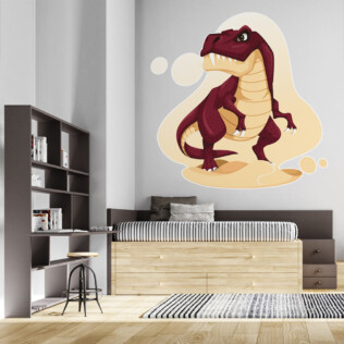 Sticker T-rex Rouge