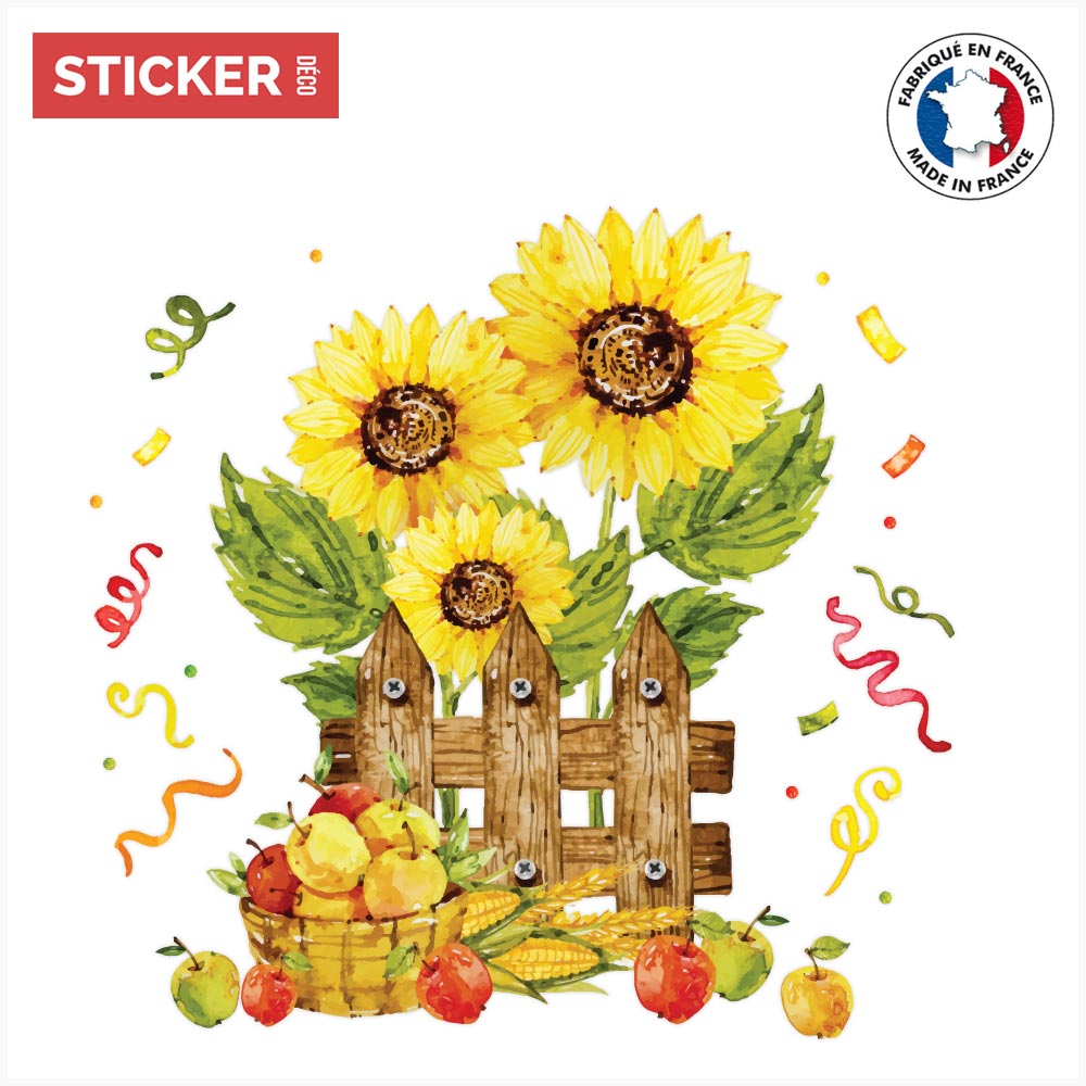 Stickers muraux tournesol, Fleurs de Jardin , Stickers muraux
