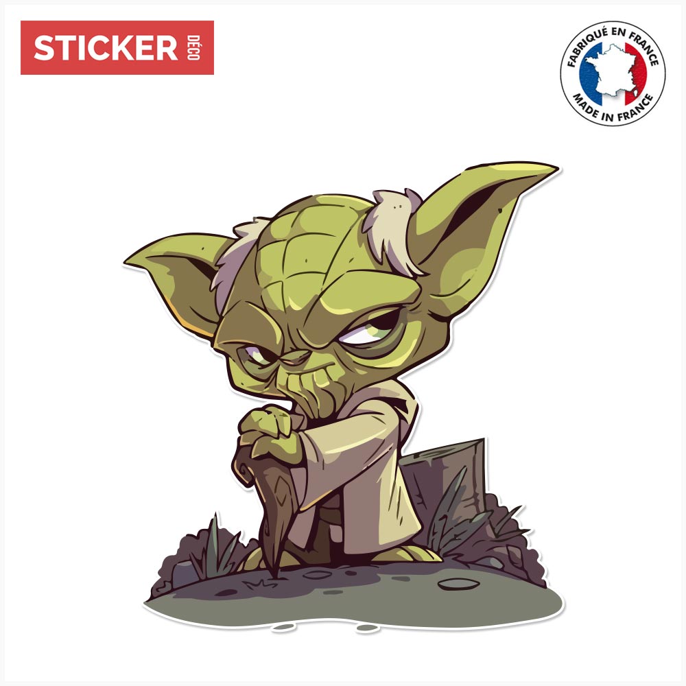 Sticker Yoda Stickers Star Wars Autocollants Stickerdeco Fr