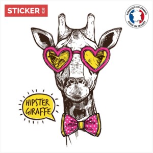 Sticker hipster girafe