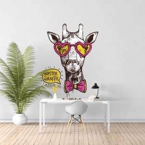 Sticker hipster girafe