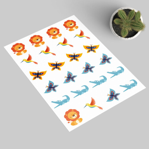 Stickers Animaux Jungle