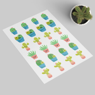 Stickers Cactus Kawaii 1