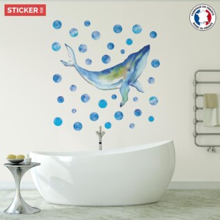 Autocollant mural Salle de bain baignoire - TenStickers