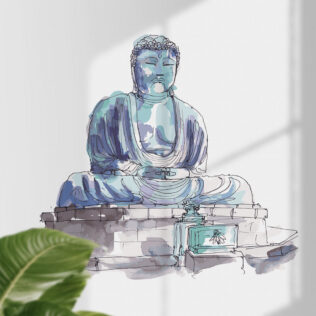 sticker Statue Bouddha