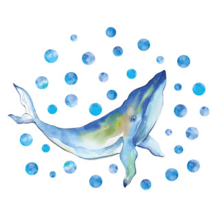 Sticker Baleine Colorée