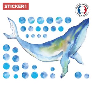 Sticker Baleine Colorée
