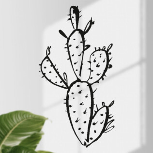 sticker cactus doodle 4 branches