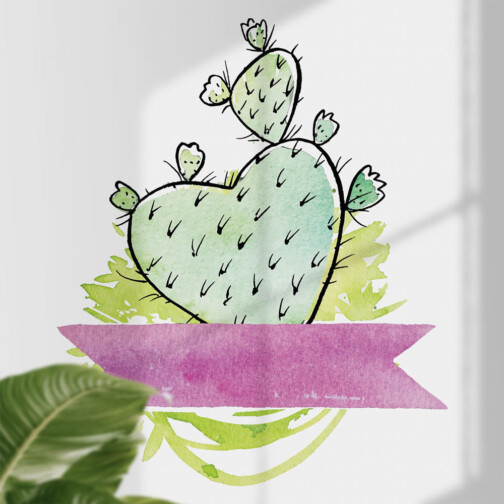 sticker cactus doodle Vert