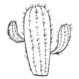 sticker cactus doodle