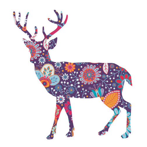 Sticker Cerf Floral