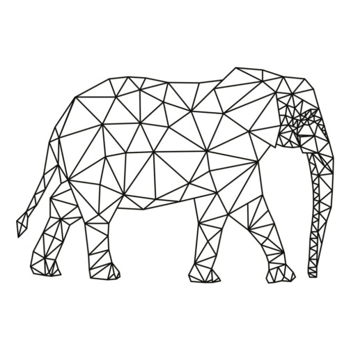 Sticker Éléphant Géometrique