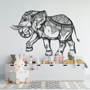 Sticker Éléphant Mandala Inde