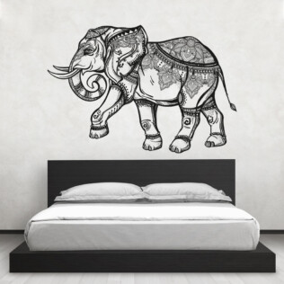 Sticker Éléphant Mandala Inde