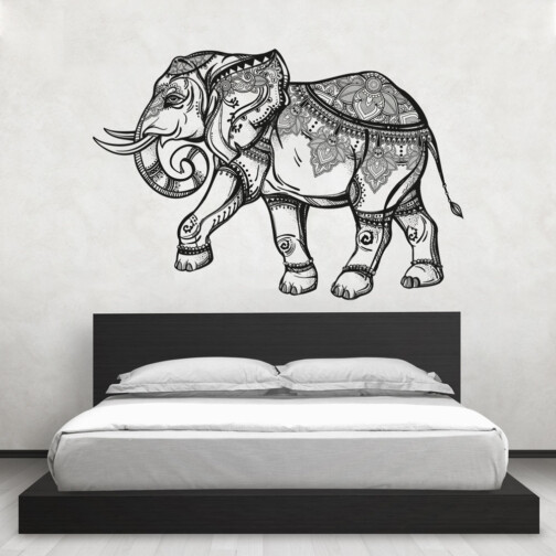 Sticker Éléphant Mandala Inde