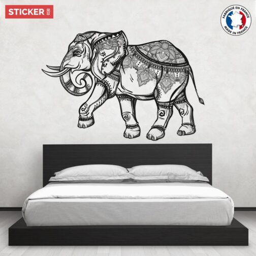 Sticker Éléphant Mandala Inde