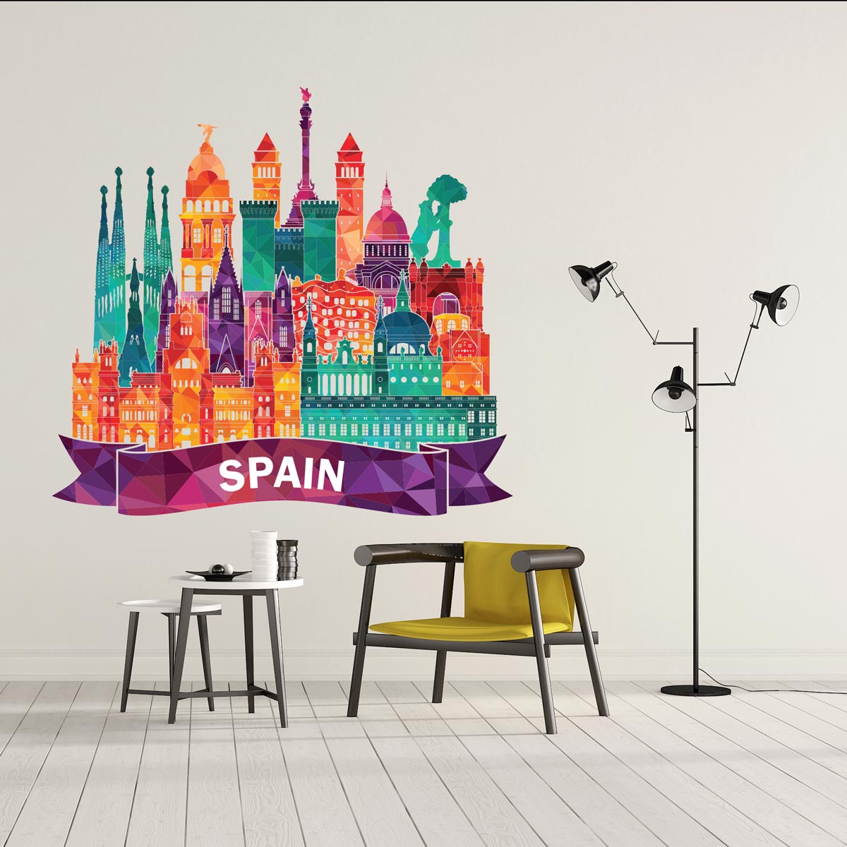 Sticker Espagne Coloré - Stickers Espagne