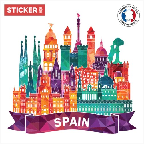 Sticker Espagne Coloré