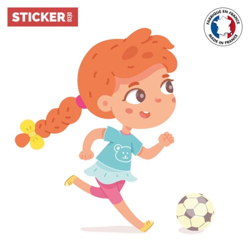 Sticker Fille Football