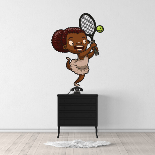 Sticker Fille Tennis