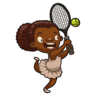 Sticker Fille Tennis