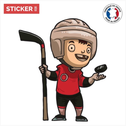 Sticker Garçon Hockey Sur Glace