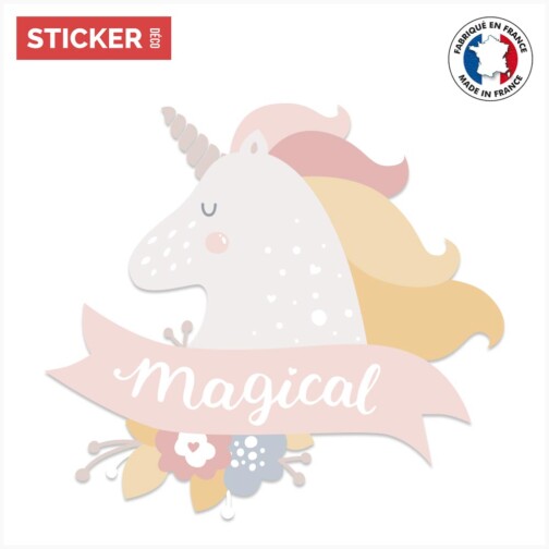 Sticker Licorne Magique