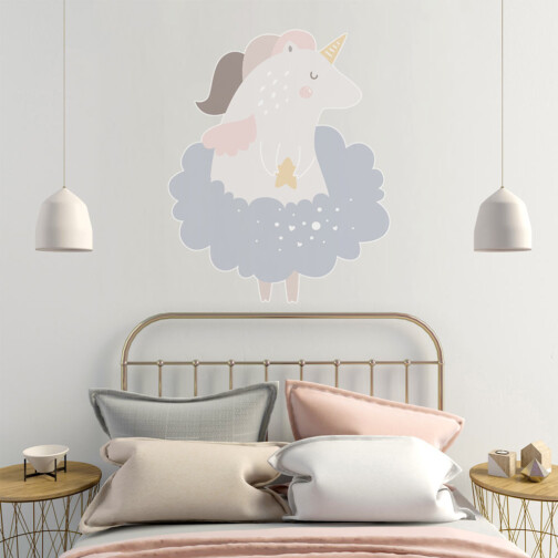 Sticker Licorne Nuage