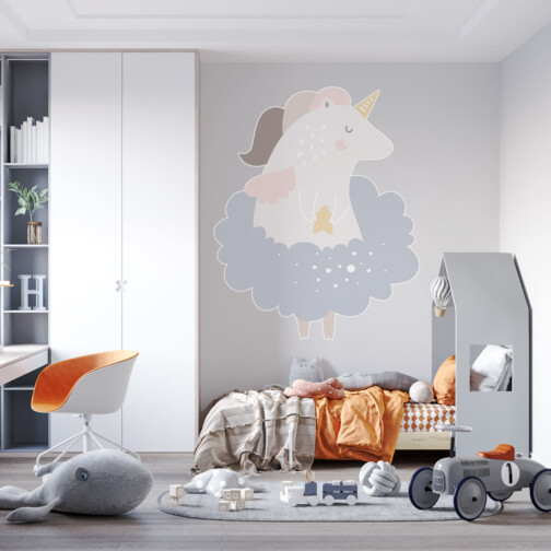 Sticker Licorne Nuage
