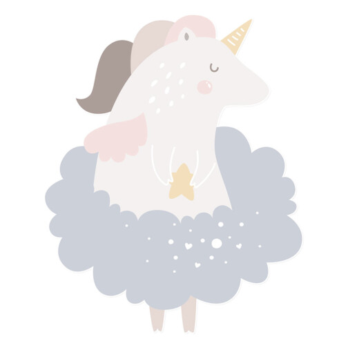 Sticker Licorne Nuage