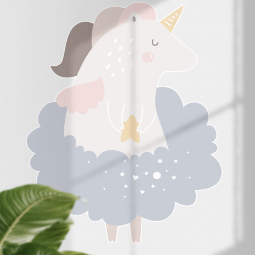 Sticker Licorne Nuage