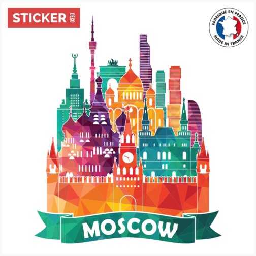 Sticker Moscou Coloré