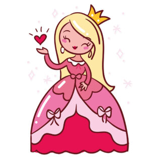 Sticker Princesse Rose